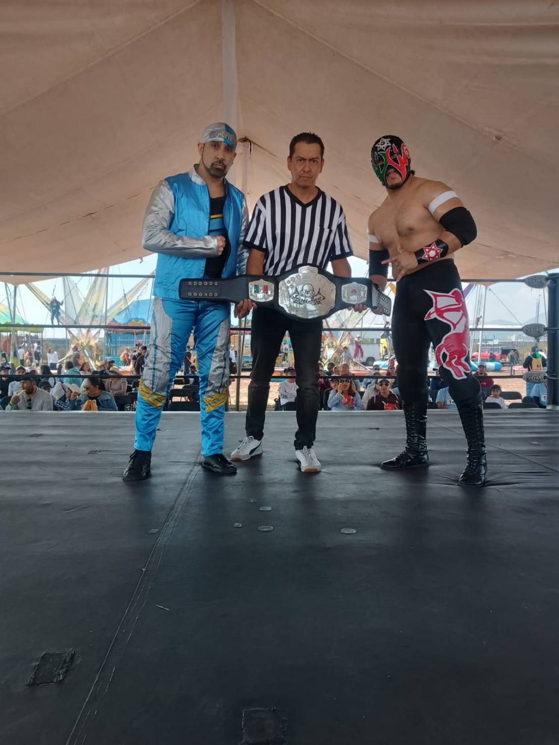 メキシコでヒップホップマンがシークレットベース無差別級王座の防衛に成功！